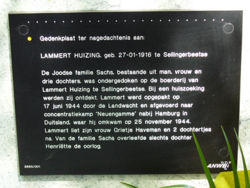 opschrift Lammert Huizing grafsteen
